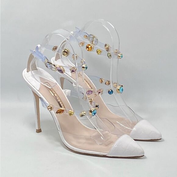 Sophia Webster Camille Embellished Ankle-Strap Pumps size 40 - Picture 5 of 14